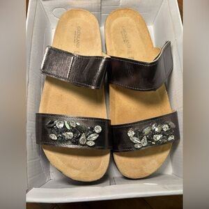 Grunland Bedazzled Sandals - gray